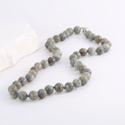 320ct Labradorite 20'' Necklace with 10mm Round Beads