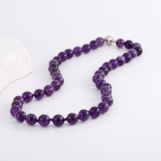 300ct Amethyst 20'' Necklace with 10mm Round Beads