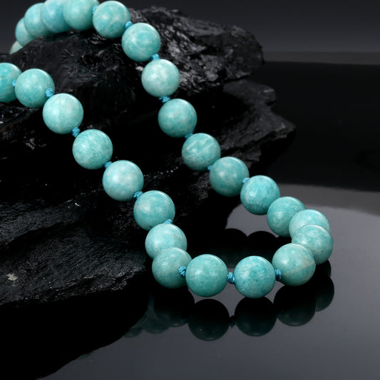 320ct Amazonite 20'' Necklace with 10mm Round Beads