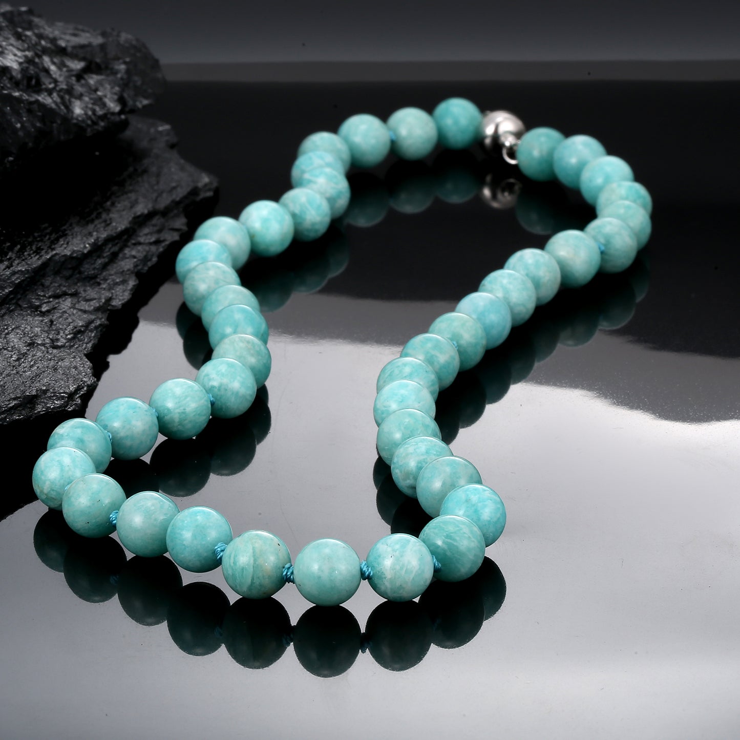 320ct Amazonite 20'' Necklace with 10mm Round Beads