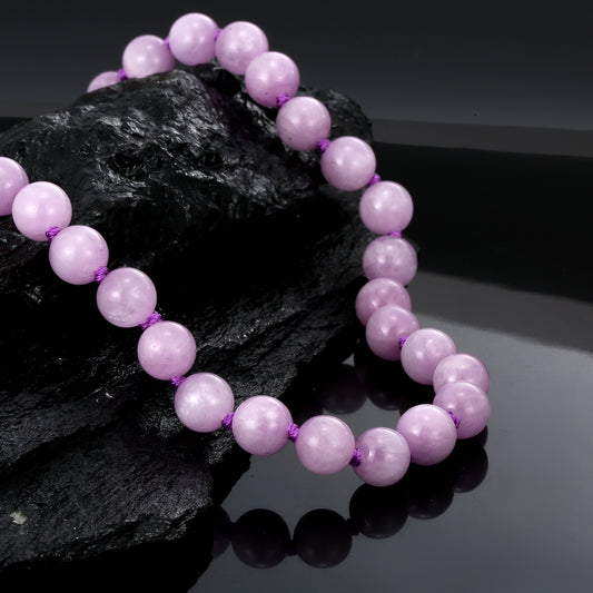 350ct Kunzite 20'' Necklace with 10mm Round Beads