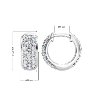 1.00ct Lab Grown Diamond Huggies Earrings