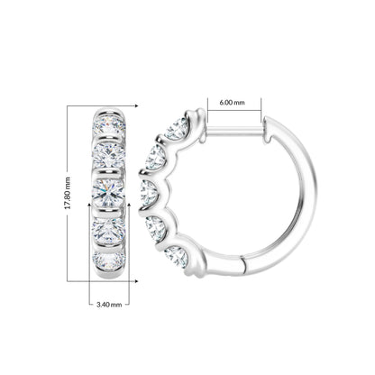 1.00ct Lab Grown Diamond Hoop Earrings