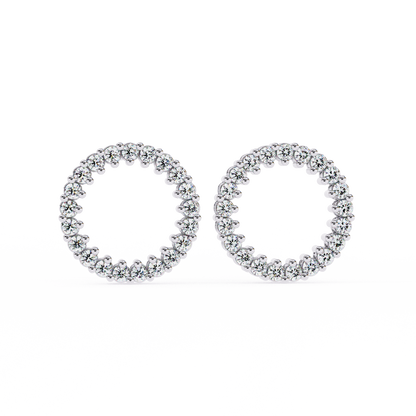 0.32ct Lab Grown Diamond Circle Earrings