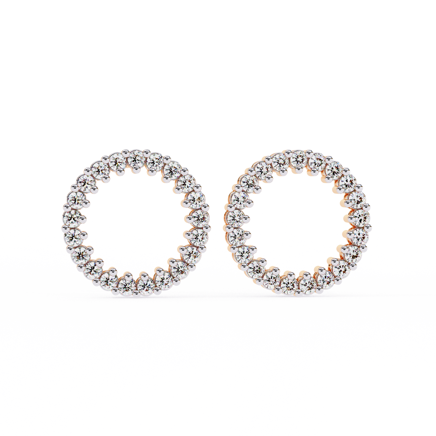 0.32ct Lab Grown Diamond Circle Earrings