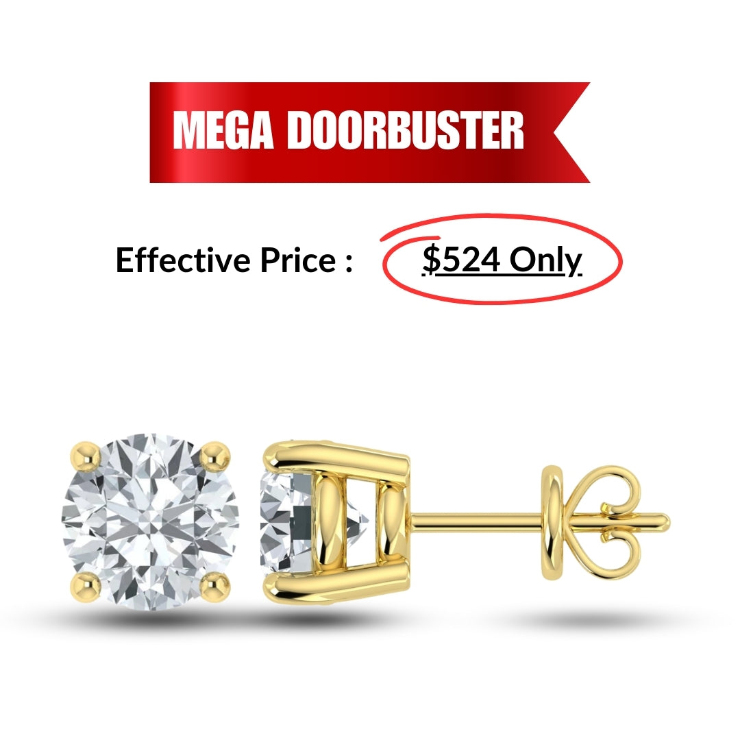 MEGA DOORBUSTER 2.00CT Lab Grown Diamond Earring