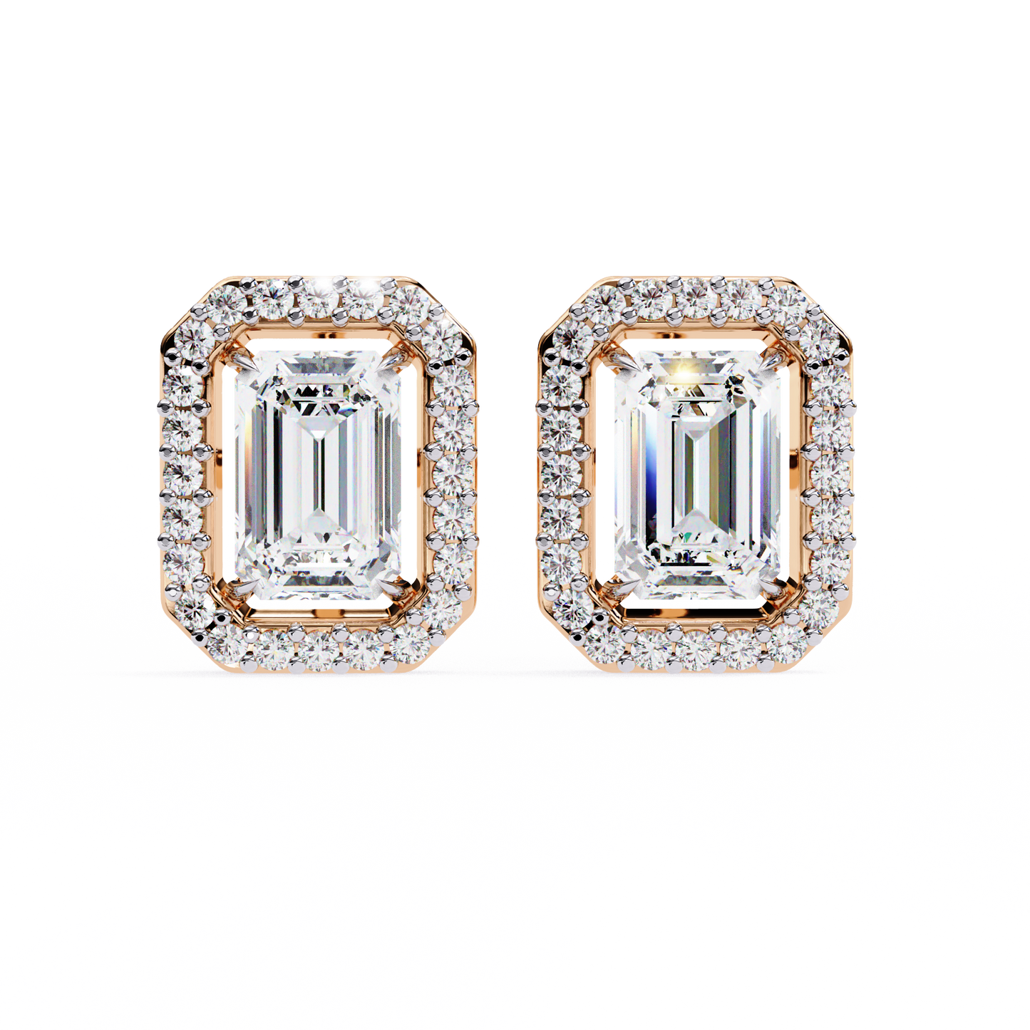 1.75ct Lab Grown Radiant Cut Diamond Studs