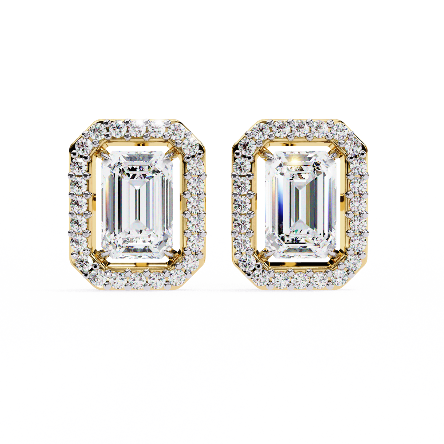 1.75ct Lab Grown Radiant Cut Diamond Studs