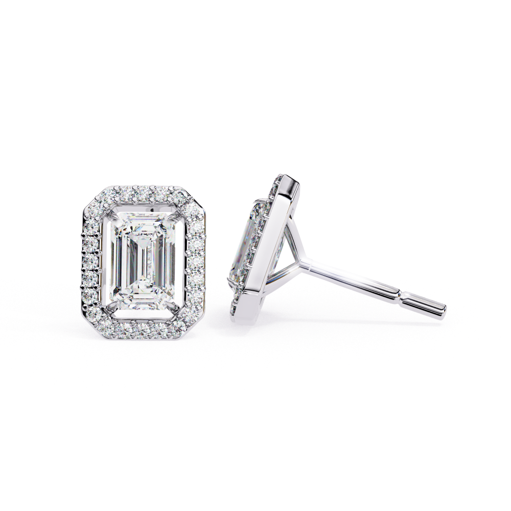 1.75ct Lab Grown Radiant Cut Diamond Studs