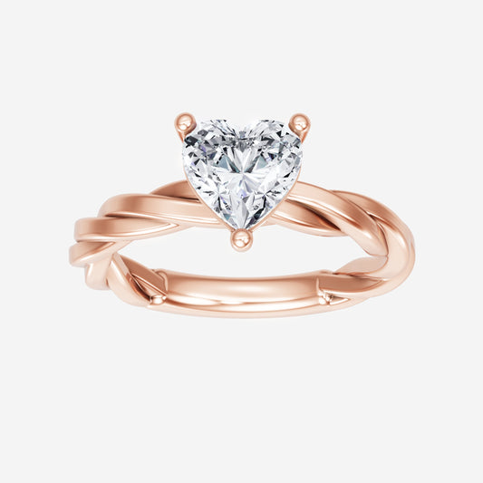 Anillo de corazón con romance infinito