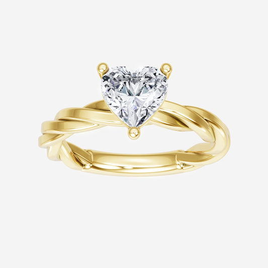 Anillo Oasis con corazón brillante