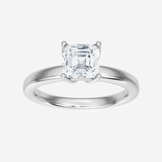 Asscher Queen Halo Ring