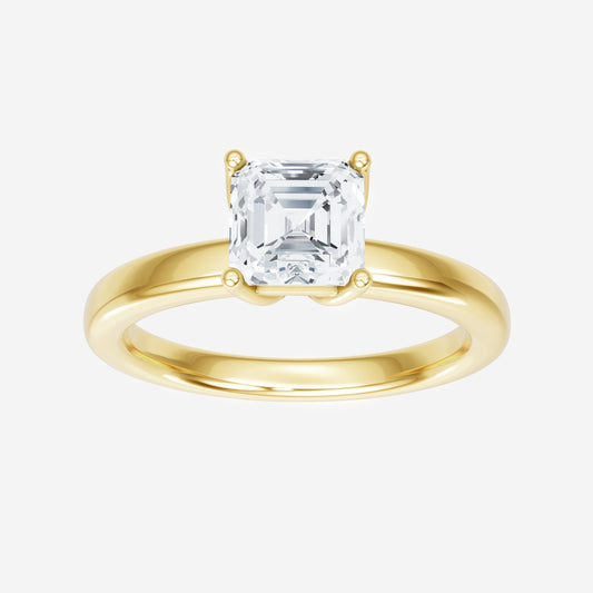 Asscher Vintage Flower Ring