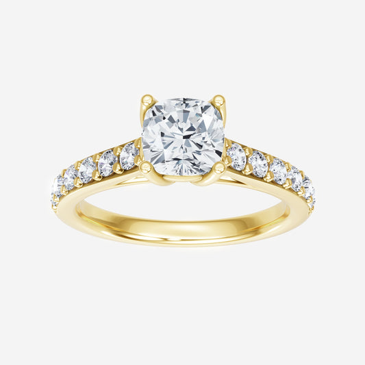 Cushion Charming Halo Ring