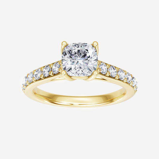 Cushion Charming Halo Ring