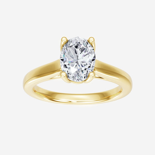 Oval Crystal Cascade Ring