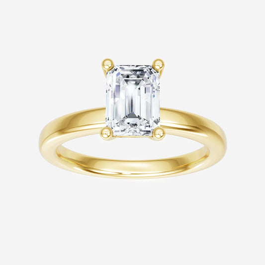 Anillo de armonía elegante con esmeralda