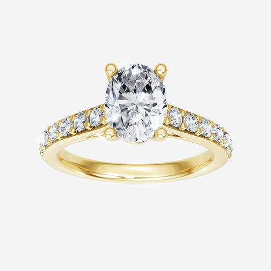 Oval Glittering Ring