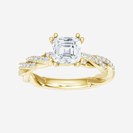 Asscher Eternal Flame Ring