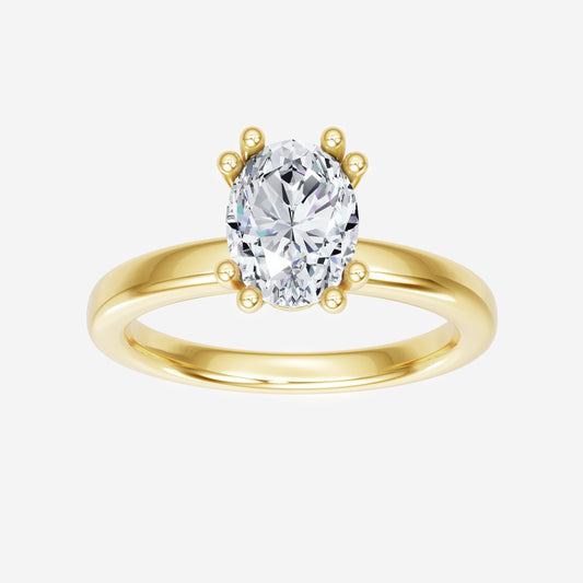 Oval Trendy Halo Ring