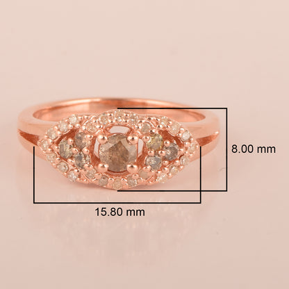 0.50ct  Natural Champagne Diamond Ring
