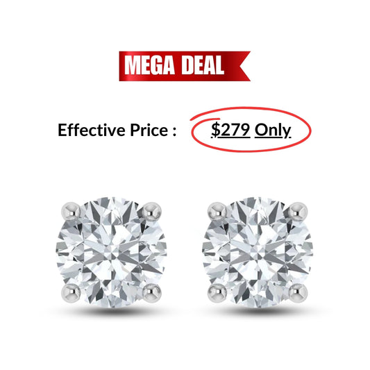 Mega Deal 1.00ct Lab Grown Diamond Earrings