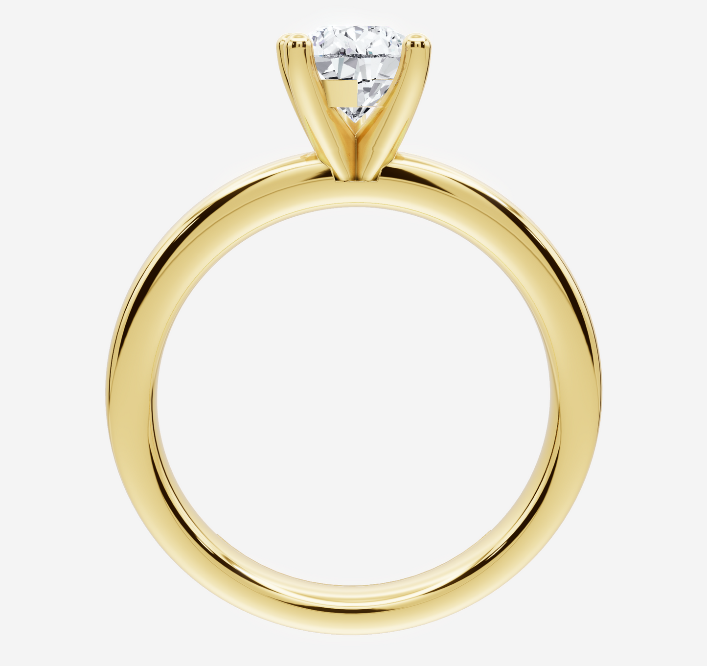 Pear Solitaire Ring