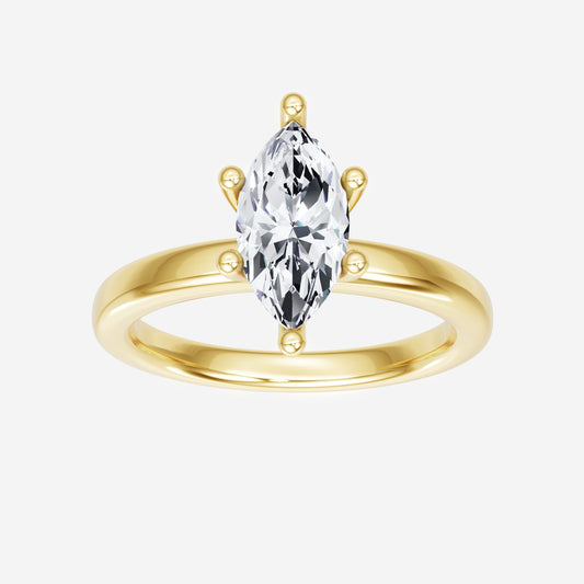 Marquise Sparkle Pave Halo Ring