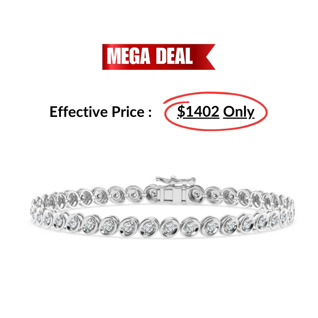 2.00ct Lab Grown Diamond Link Bracelet