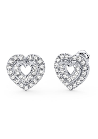 0.50ct  Heart-Shaped Lab Grown Diamond Stud Earrings