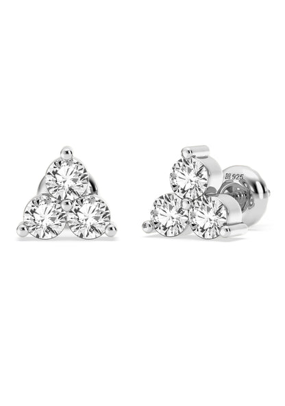 0.50ct  Lab Grown Diamond Triangle Cluster Stud Earrings