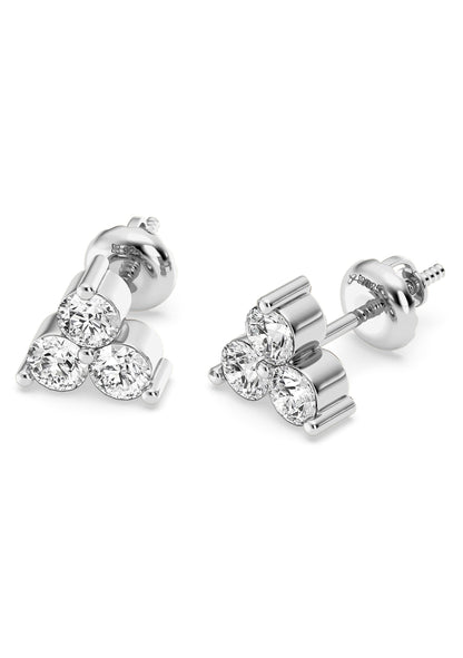 0.50ct  Lab Grown Diamond Triangle Cluster Stud Earrings
