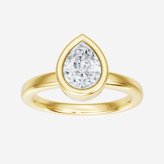 Anillo de pera con estrella de los deseos