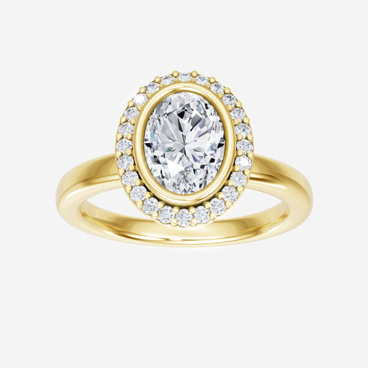 Oval Trendy Split Pave Ring