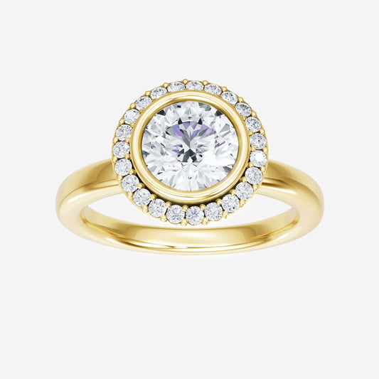 Round Trendy Split Pave Ring