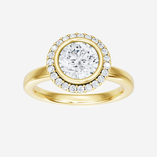 Round Trendy Split Pave Ring