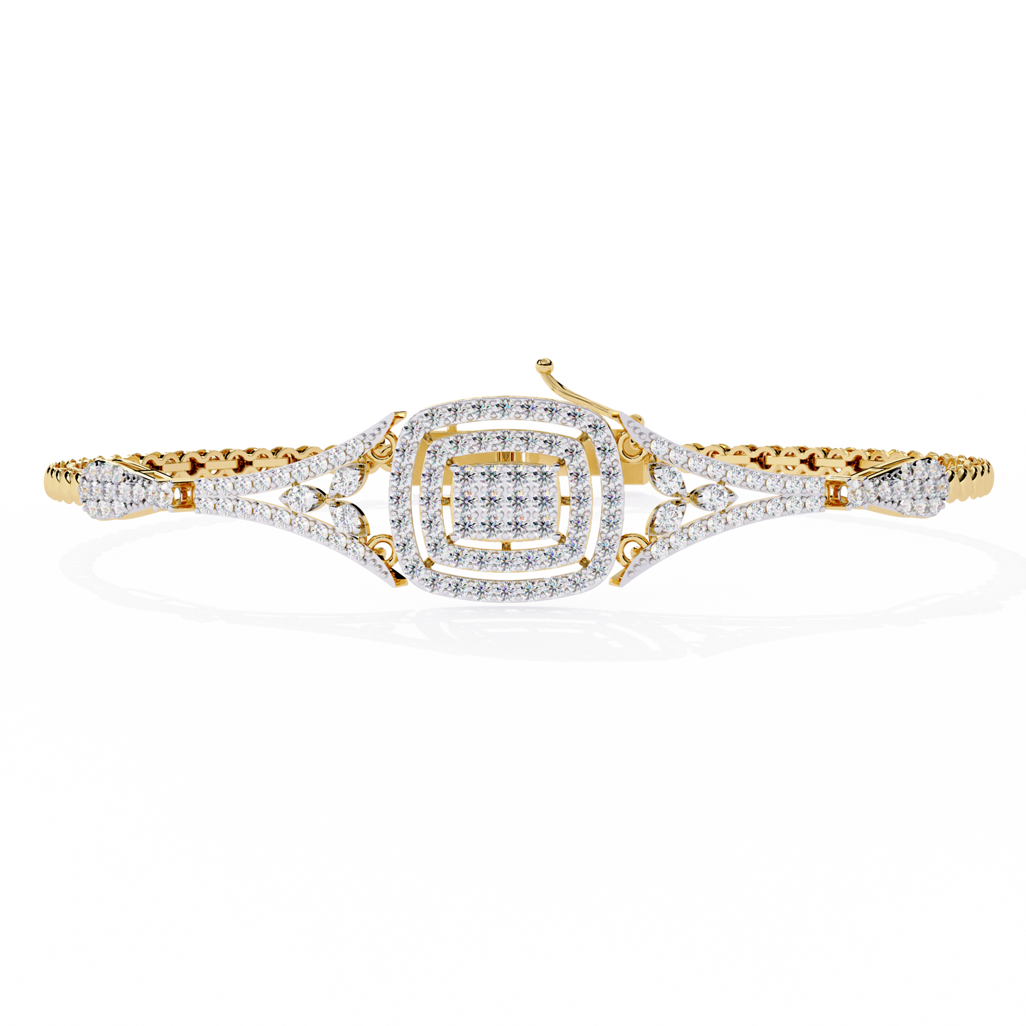 1.25 Carat Elegant Lab Grown Diamond Bangle Bracelet