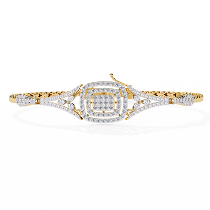 1.25 Carat Elegant Lab Grown Diamond Bangle Bracelet