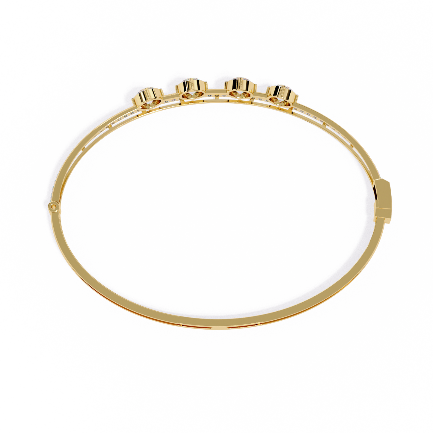 2.50 Carat Lab Grown Diamond Bangle Bracelet