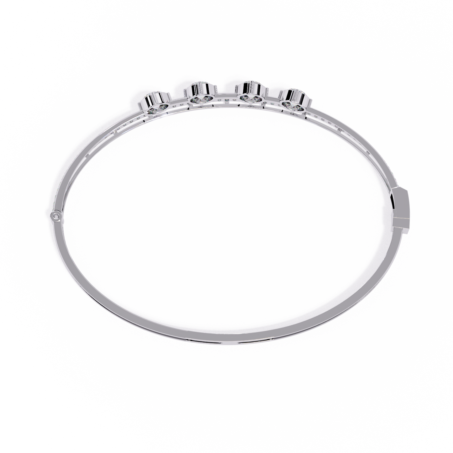 2.50 Carat Lab Grown Diamond Bangle Bracelet