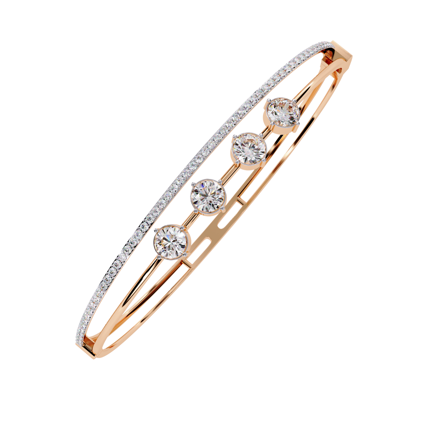 2.50 Carat Lab Grown Diamond Bangle Bracelet