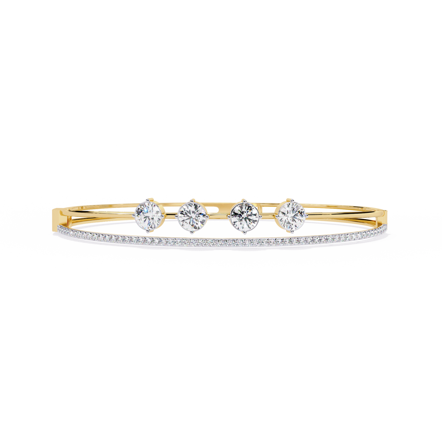 2.50 Carat Lab Grown Diamond Bangle Bracelet