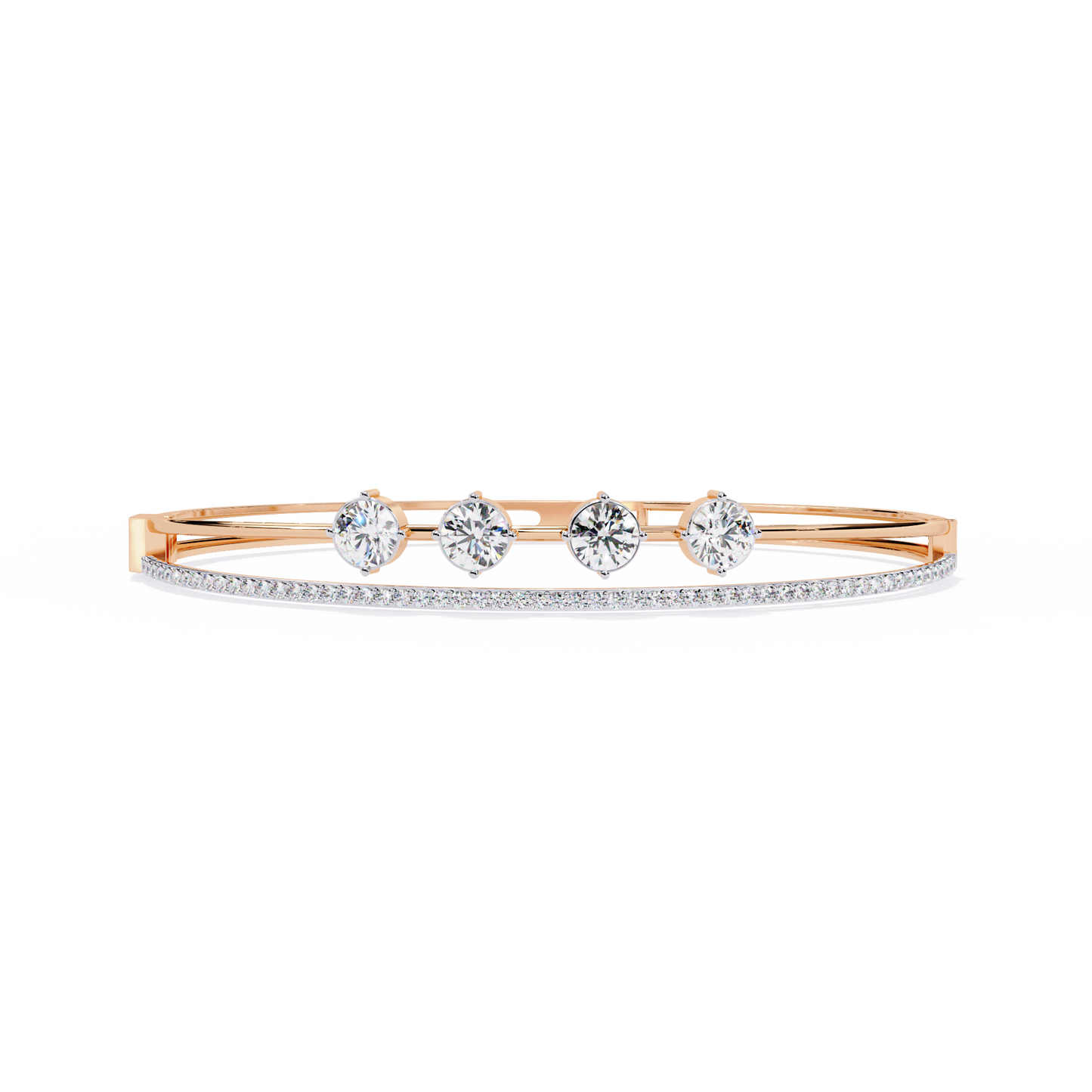 2.50 Carat Lab Grown Diamond Bangle Bracelet