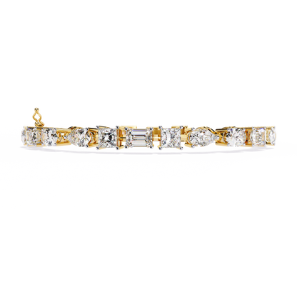 7 Carat Multi-Cut Lab Grown Diamond Bracelet