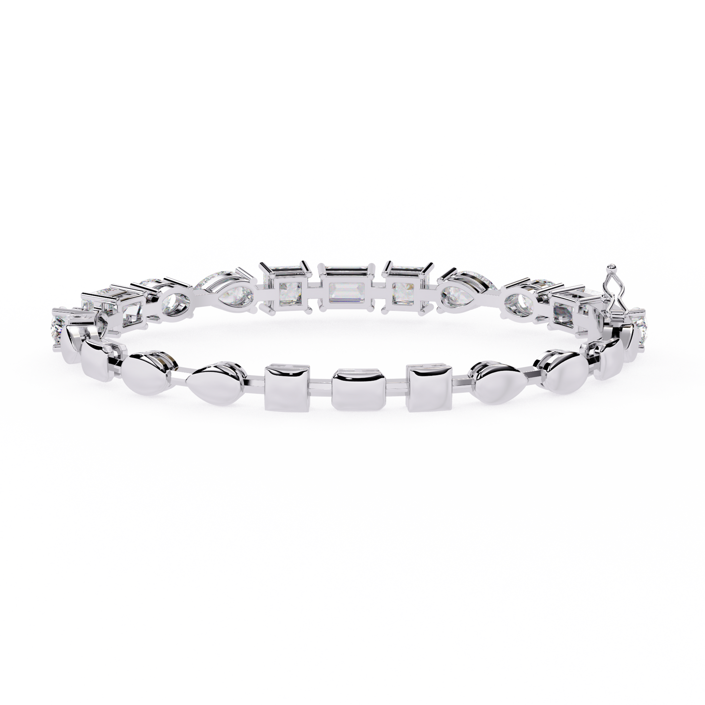 7 Carat Multi-Cut Lab Grown Diamond Bracelet