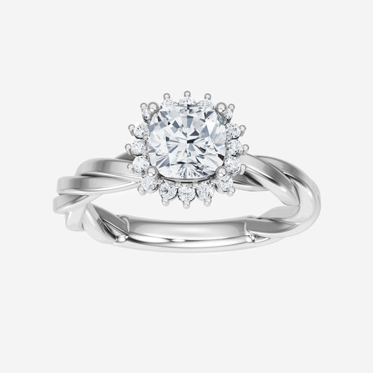 Cushion Bold Diana Halo Ring