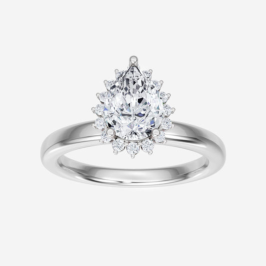 Pear Timeless Micro Halo Ring