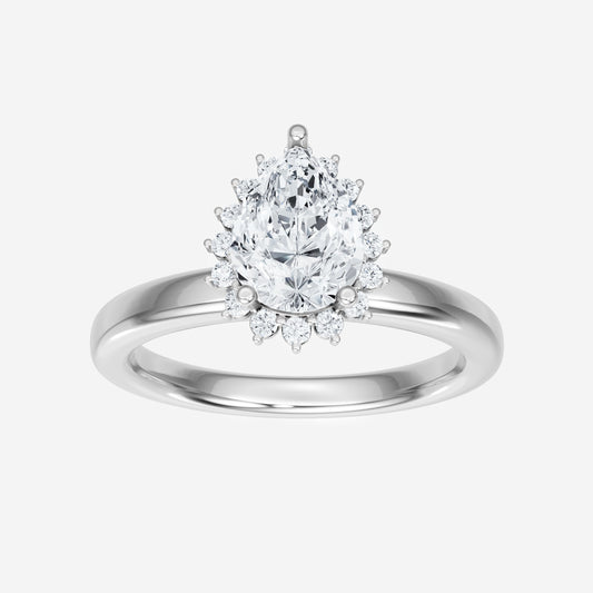 Pear Timeless Micro Halo Ring