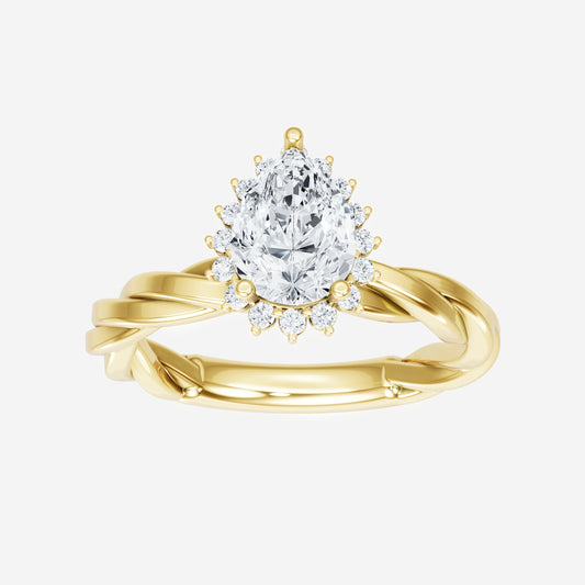 Anillo de halo Pear Harmony