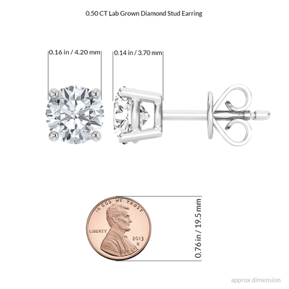 0.50ct Lab Grown Diamond Stud Earrings